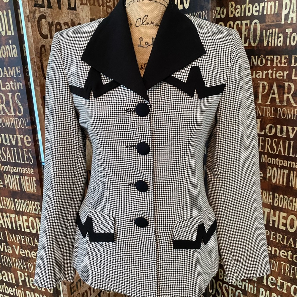 ABS Black & White Check Stylish Blazer